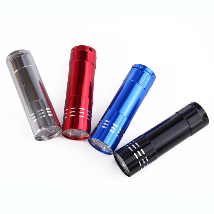 Ultraviolet banknote verification cosmetics fluorescent agent detection flashlight 395 nine lights LED purple lamp UV Curing Nail flashlight Ultraviolet banknote verification cosmetics fluorescent agent detection flashlight 395 nine lights LED purple lamp UV Curing Nail flashlight