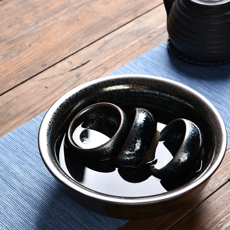 Jianzhan Oil Drop Tianmu Jianzhan Tea Cup Ceramic Master Cup Partridge Spot Rabbit Hair Kung Fu Tea Cup Ceramic Iron Tire Tea Wash