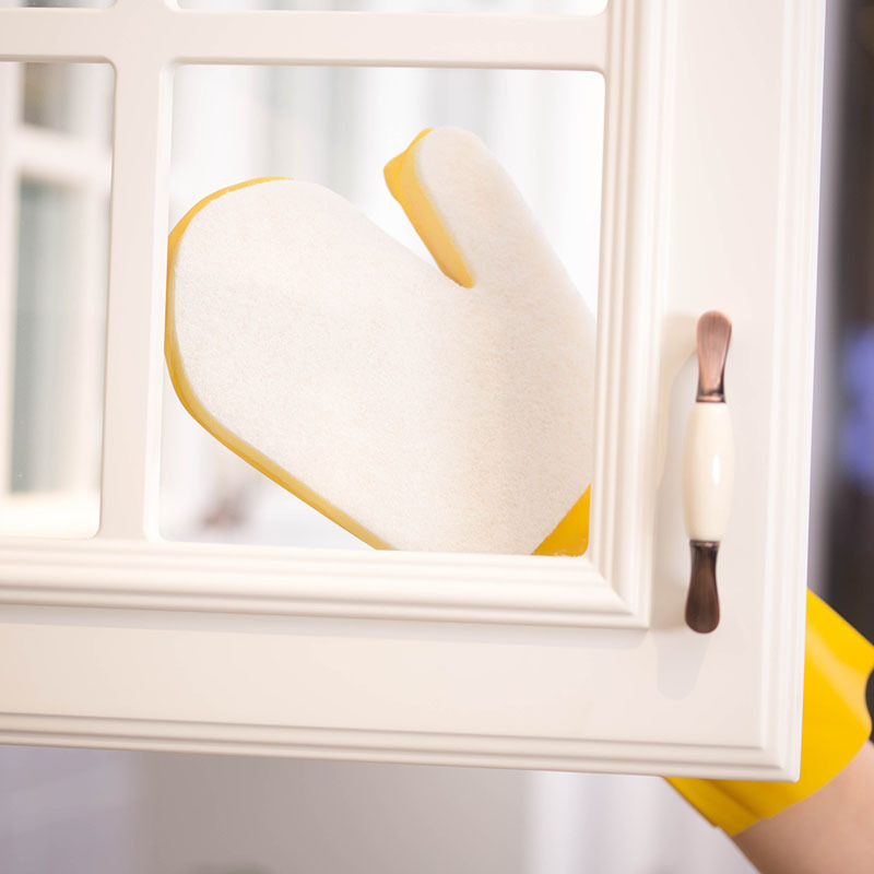 Blanco PP esponja limpia guantes de látex guantes de goma domésticos multifuncionales limpiadores guantes de goma al por mayor