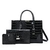 Capacious one-shoulder bag, bag strap, crocodile print, 2023 collection, European style