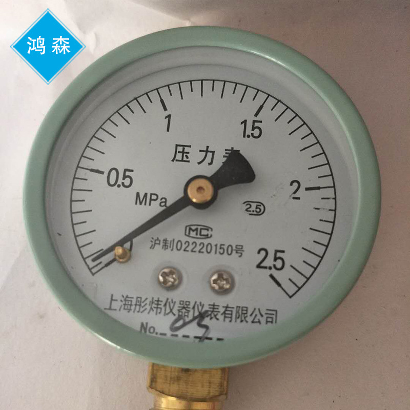 Y60压力表水压油压气压表径向高精度空调机压表螺纹14*1.5/2分4分