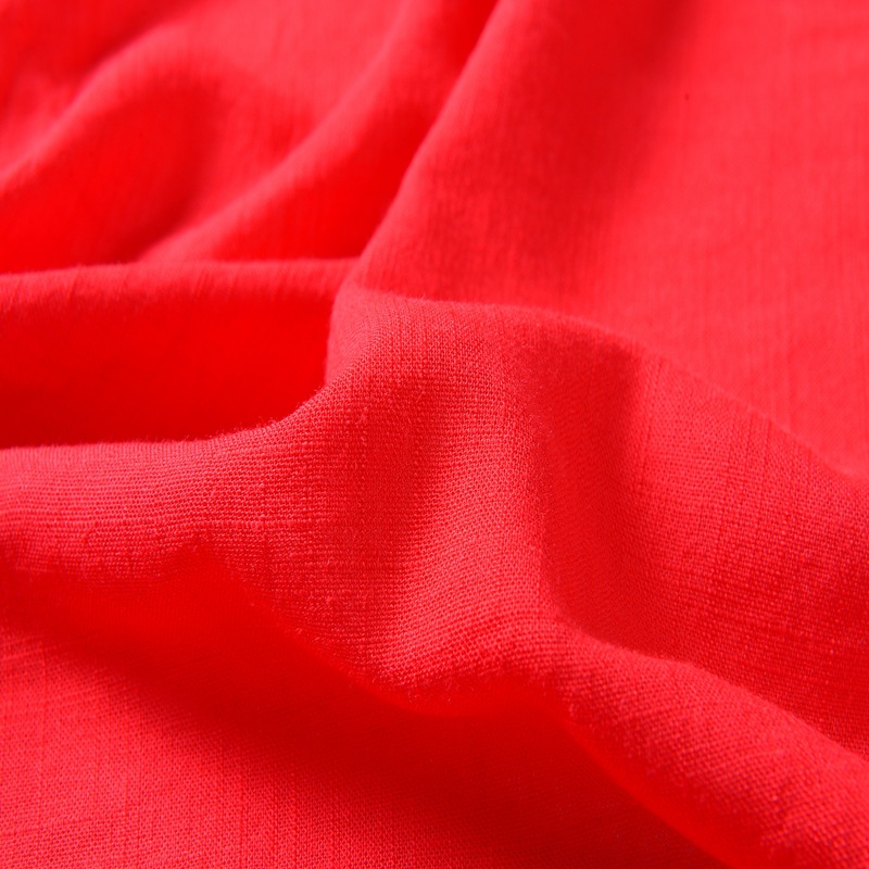 亚麻人棉混纺梭织服装面料 6D12