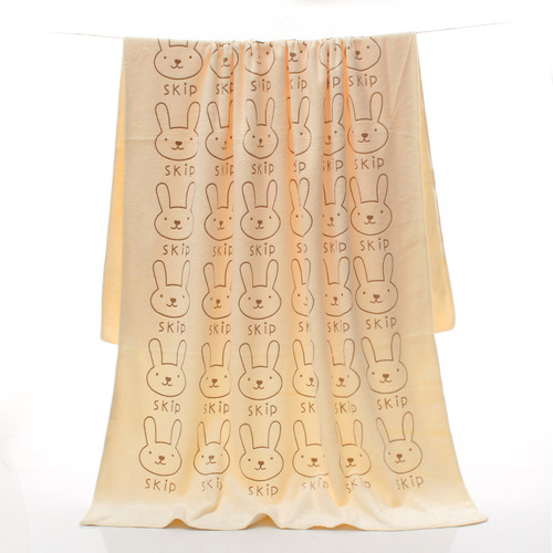 Manufacturer wholesale microfiber 350g 70*140 multi-flower cartoon printed large bath towel supermarket gift bath towel