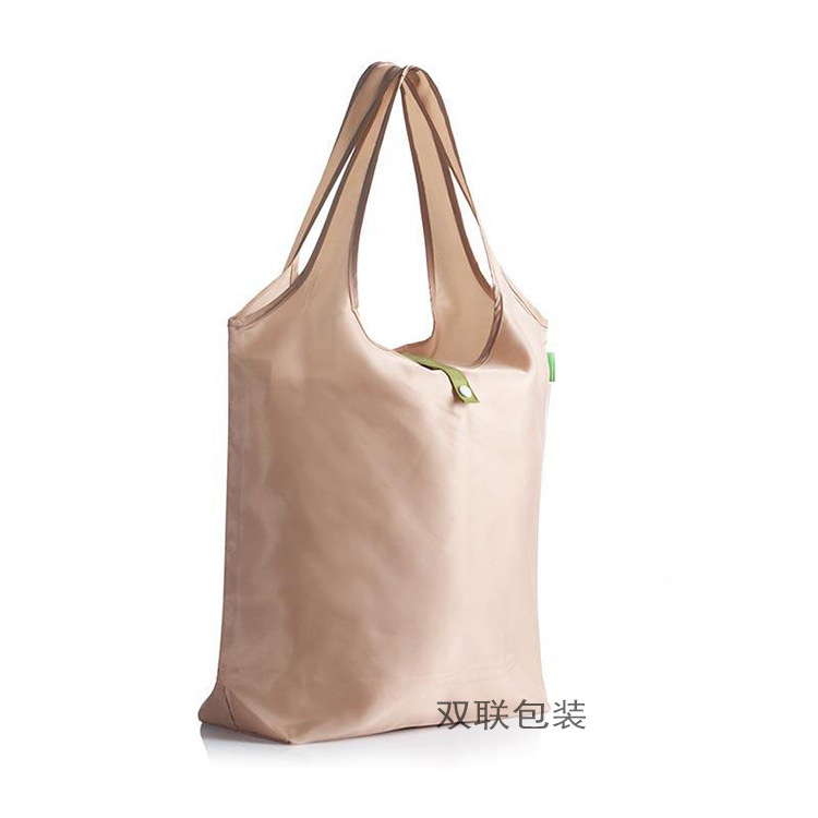 210D折叠背心超市购物袋 涤纶手提背心袋 防水尼龙折叠礼品广告袋