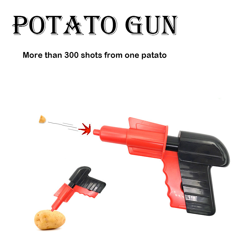 Europa y América Venta caliente pistola de patata nueva exótica pistola creativa descompresión toda pistola juguete regalo comercio exterior