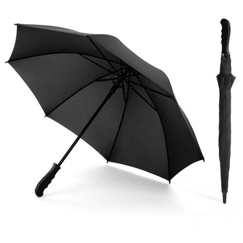 Automatic Open Rain Umbrella Dual Bone Heavy Rain Special Black Extra Large Men's Long Handle Straight Rod Order Wholesale Windproof Large Umbrella