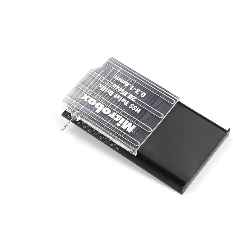 Suministro micro taladro 0,3-1,6mm traje de taladro de metal 20PC en caja de acero de alta velocidad mini taladro Twist