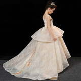 Наряд маленькой принцессы, костюм, платье девочки цветочницы, вечернее платье, коллекция 2023, для подиума