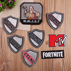 Embroidered patch DIY computer embroidery sticker premium U-shaped shield clothing decoration patch sticker