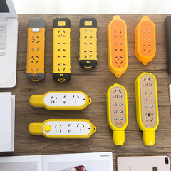 High-power wireless multi-plug adapter with built-in LED power strip, dual-copper piece integrated encapsulation molding