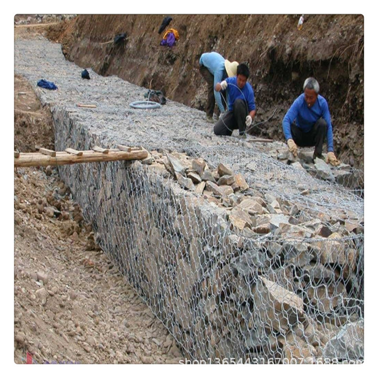 广东厂 家石笼网箱 防洪石笼网格宾网生态防洪钢丝网装石头钢丝网