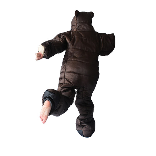 Bear-shaped brown bear camping winter outdoor warm sleeping bag hospital guard night temporary rest human-shaped mummy sleeping bag
