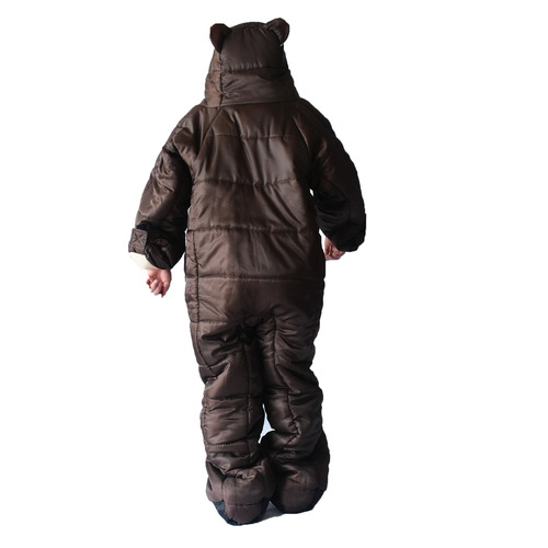 Bear-shaped brown bear camping winter outdoor warm sleeping bag hospital guard night temporary rest human-shaped mummy sleeping bag