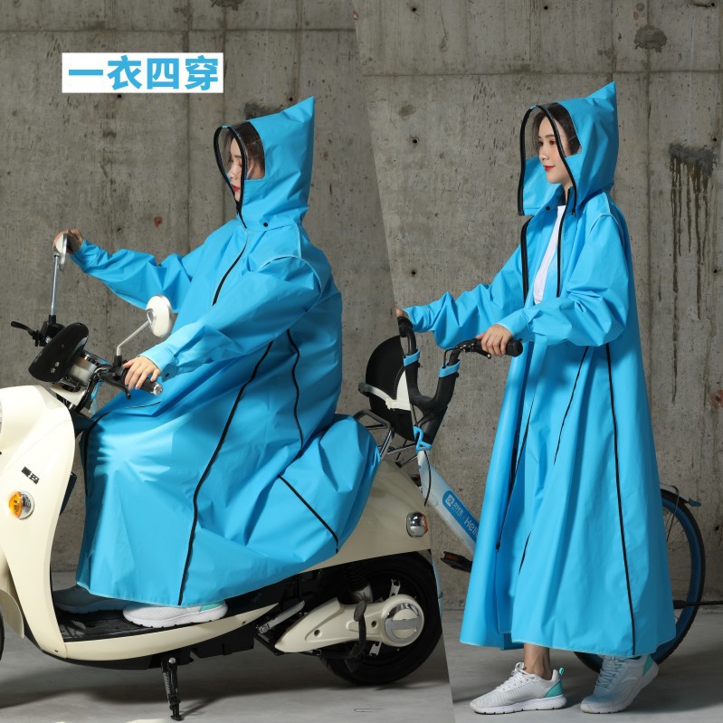 Coche eléctrico impermeable moda impermeable solo al aire libre de una pieza poncho batería coche universal al por mayor para estudiantes masculinos y femeninos