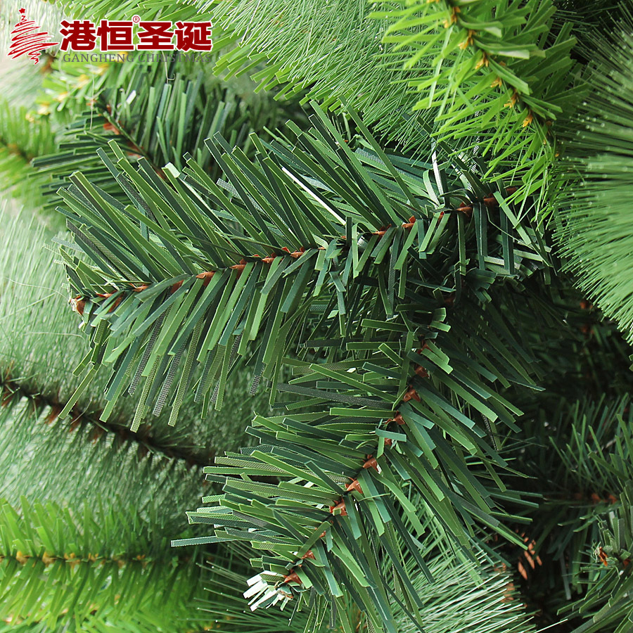 Árbol de Navidad Hong Kong Heng de 1.5 metros, agujas de pino densas mezcladas con PVC, árbol artificial de cedro, decoración navideña, árbol de pino grande