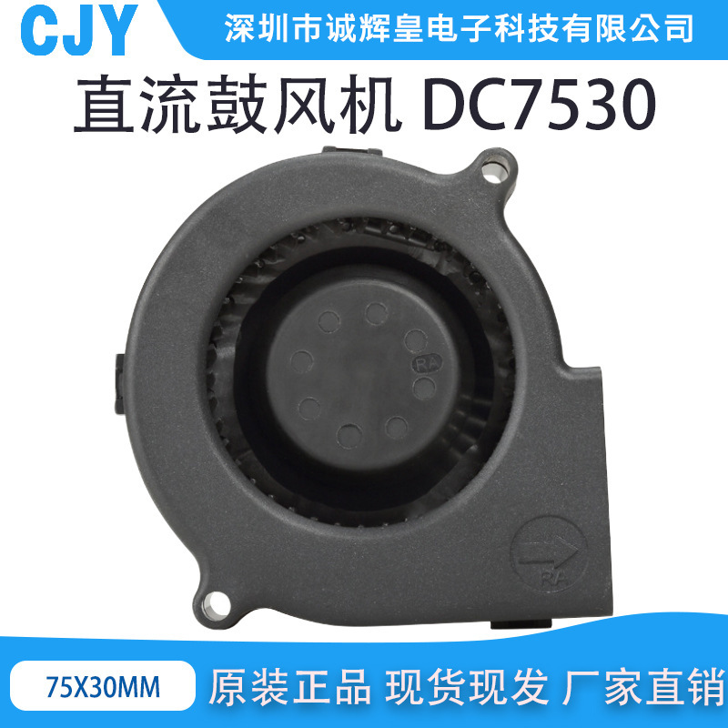 7530 double ball blower DC5V 12V 24V DC industrial blower 75*30mm DC blower