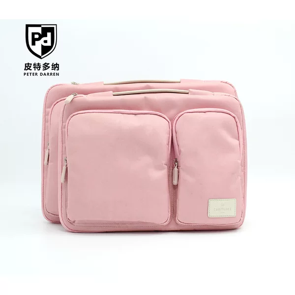 Nylon Computer Bag Laptop Bag Portable Crossbody Solid Color Computer Sleeve Computer Protective Case Crossbody