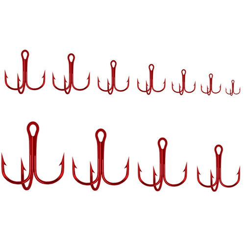 Weihe fish hook three hooks three claw hooks three anchor hooks red nickel hooks support mixed batch Weihai fishing gear cross-border e-commerce