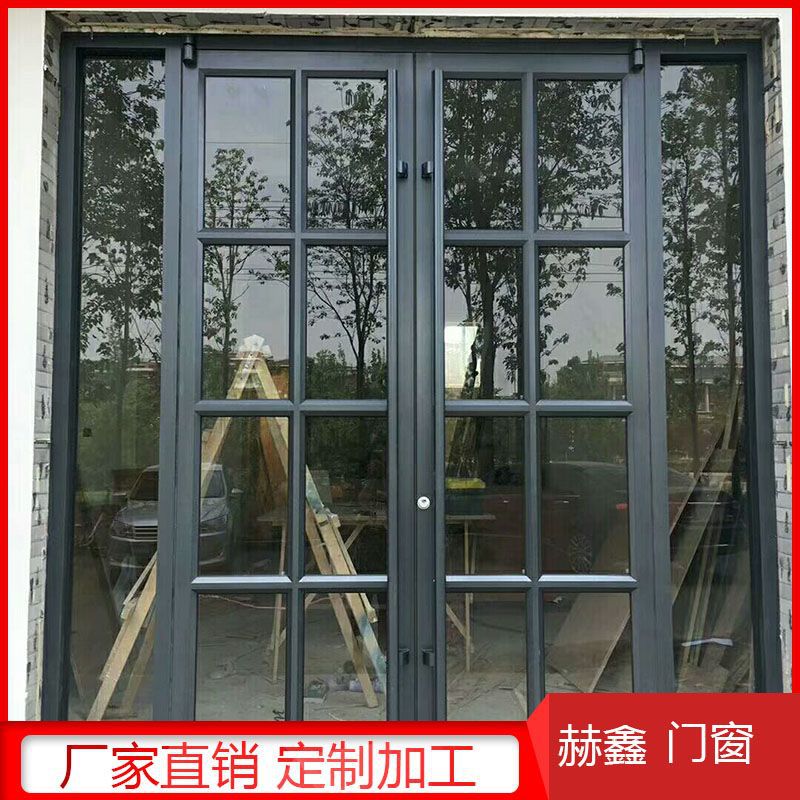 厂家定 制自营商用门 专用铝型材门肯德基推拉门 优质肯德基双开