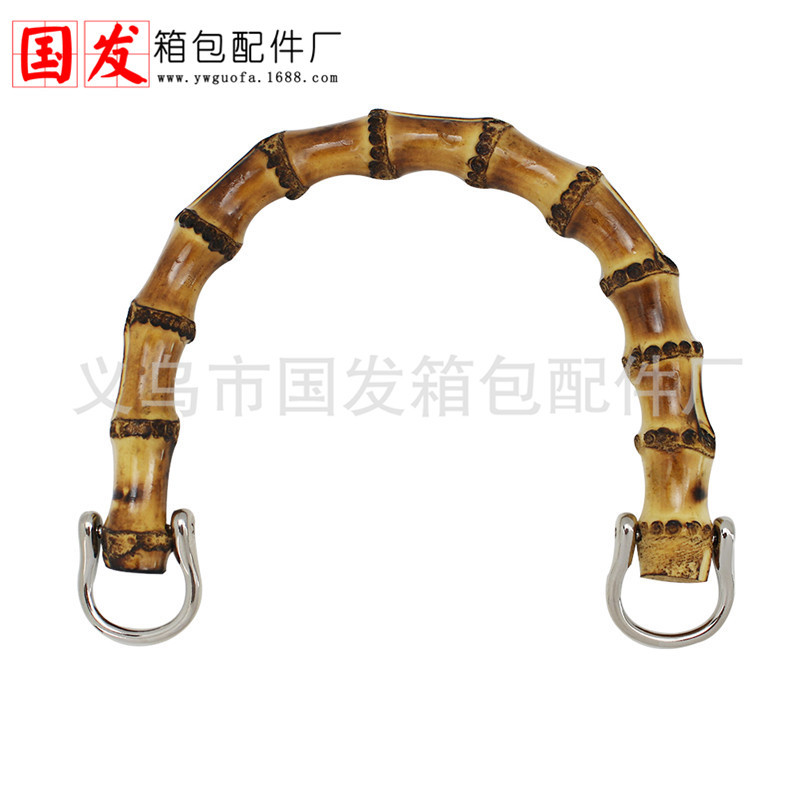 Abanico portátil de bambú de 15,5 cm con botón lateral