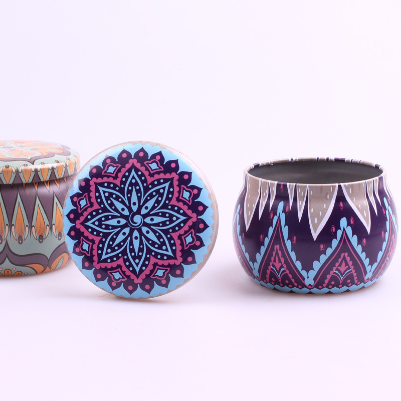 亚马逊火暴热销四件套礼盒装纯正大豆蜡马口铁罐可含蜡烛供货