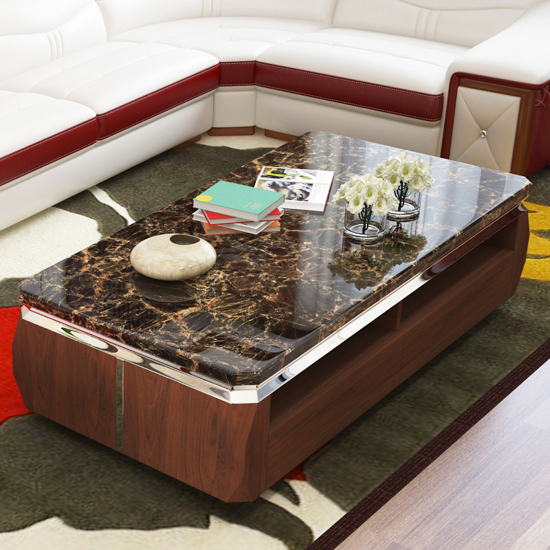 Mesa de café mármol TV gabinete combinación traje simple moderno salón muebles creativo moda mesa de café piso gabinete OFERTA ESPECIAL