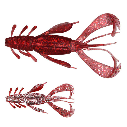 Weihe two-color multi-bearded soft shrimp lure soft bait soft prawn fake bait 10cm10g cross-border e-commerce Weihai fishing gear