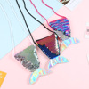 Nail sequins, wallet, coins, children's small bag, bag strap, two-color shoulder bag