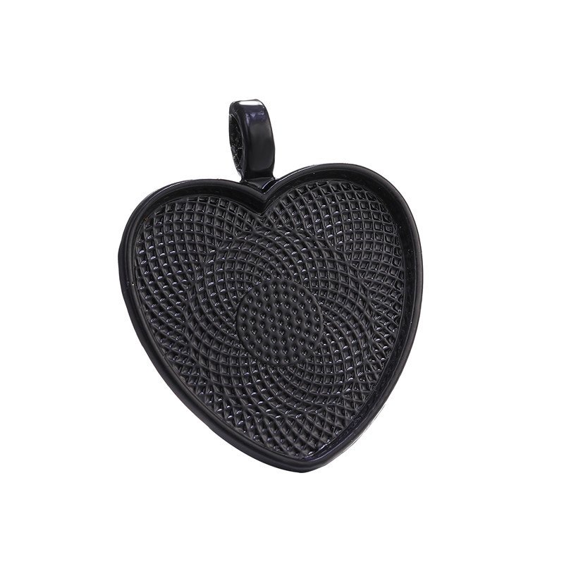 Aleación de accesorios de la joyería diy25mm melocotón corazón gema tiempo base transfronteriza Europea y Americana COLLAR COLGANTE de fábrica al por mayor