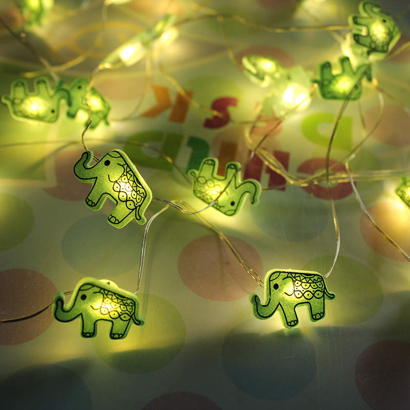 Ins Red de alambre de cobre rojo Cadena de luz LED habitación de niña luz decorativa Flamingo dormitorio decorativo Cadena de luz colgante luz pequeña luz de color