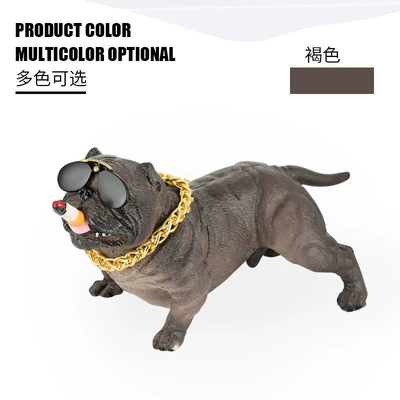 Car ornaments dog personality creative car interior - social-dog-gray