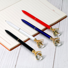 圆珠笔印刷 创意广告大钻笔玻璃金属礼品圆珠笔商务节日激光logo