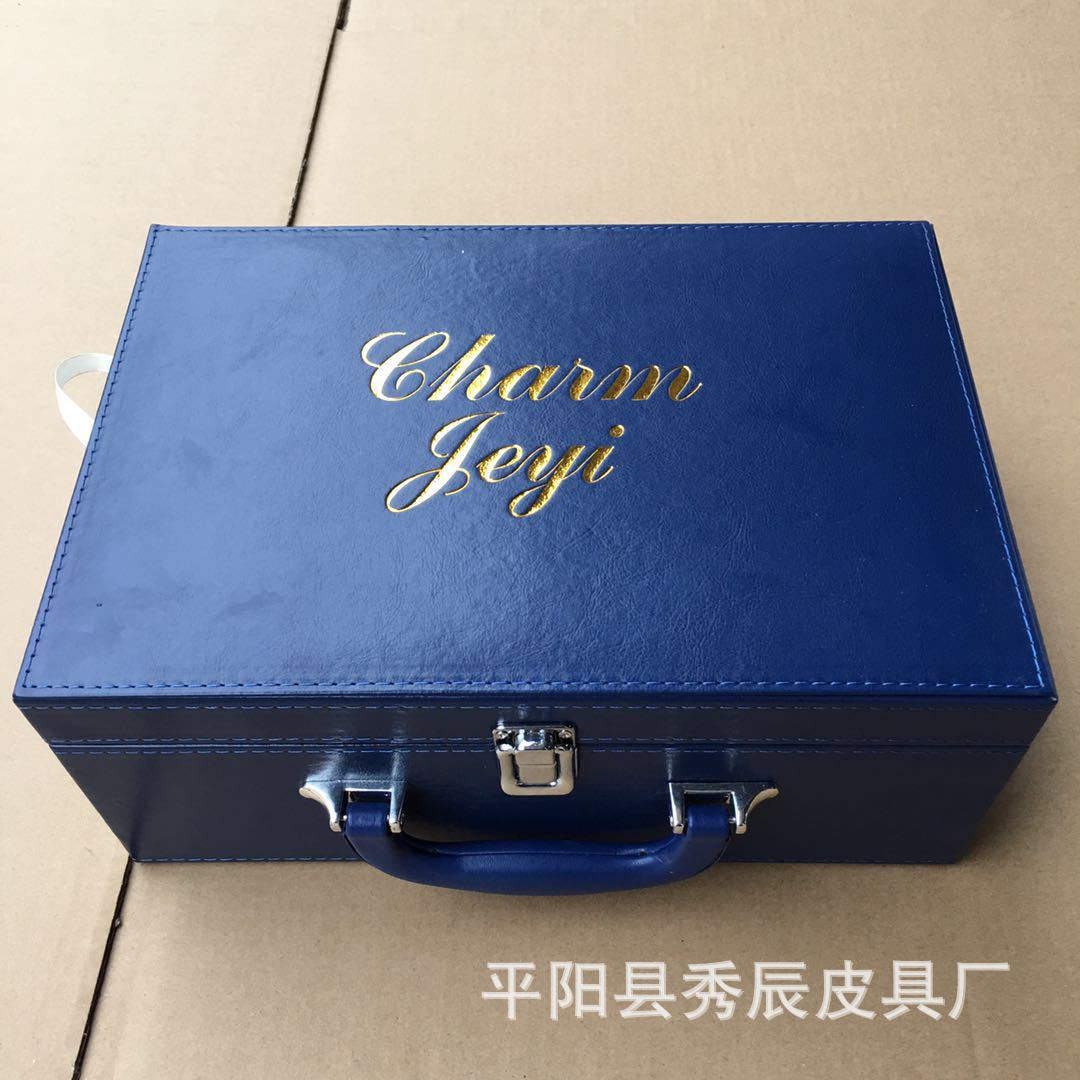 厂家生产 /高档皮质礼品盒  皮质化妆品套盒  皮质虫草礼品盒