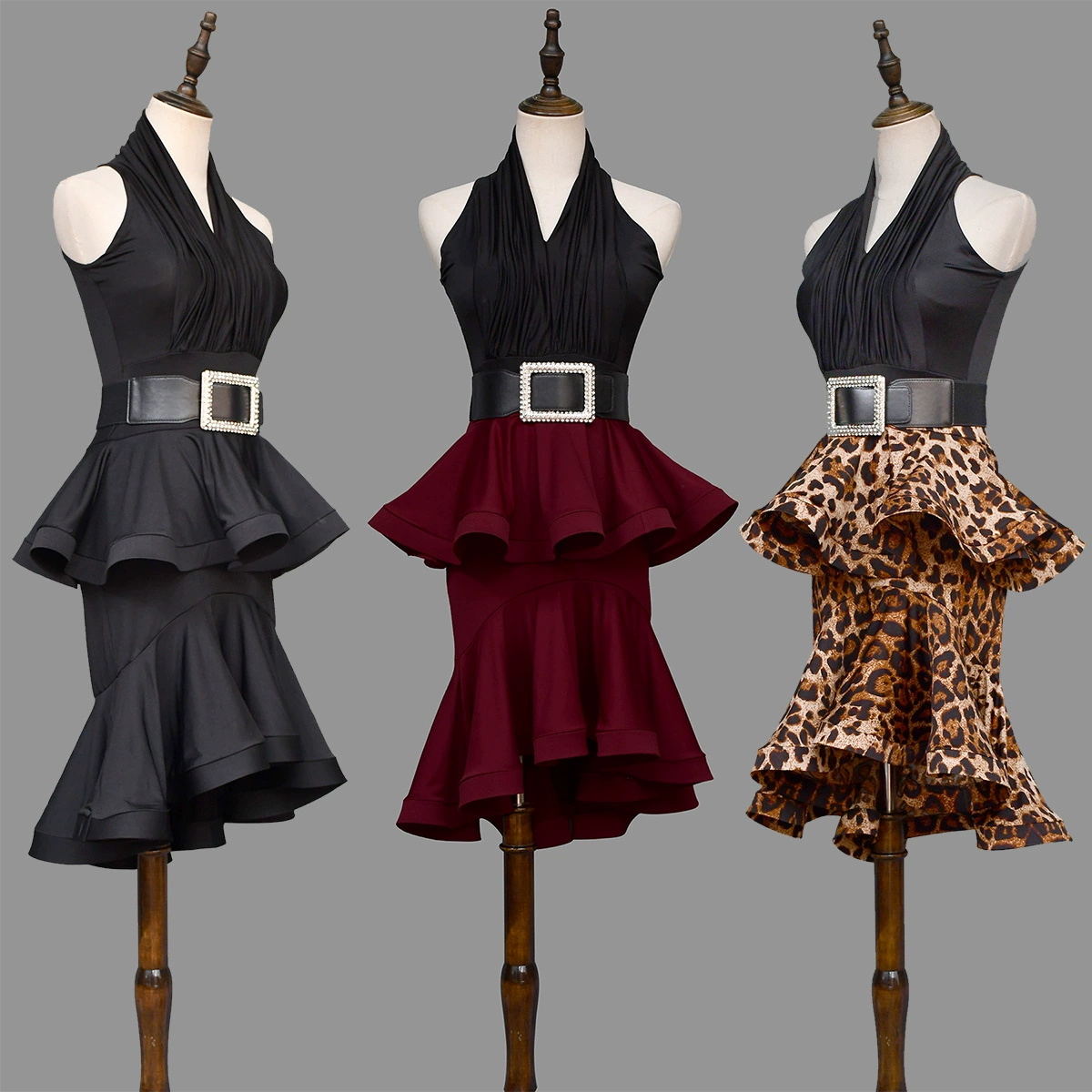 Одежда для латиноамериканских танцев для женщин, тренировочная одежда для взрослых, юбка для танцев в стиле джиттербаг с фасоном «рыбья кость», топ с драпировкой, сценический стиль.