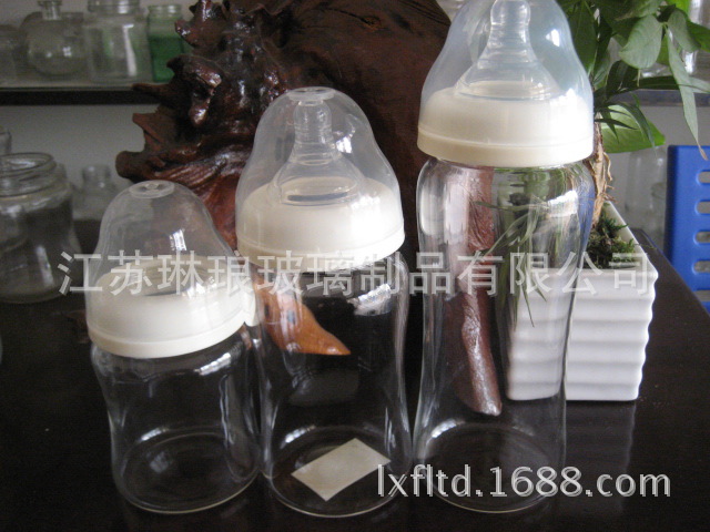 防爆婴儿专用奶瓶 高硼硅玻璃奶瓶 晶钻专业奶瓶 机制耐高温奶瓶