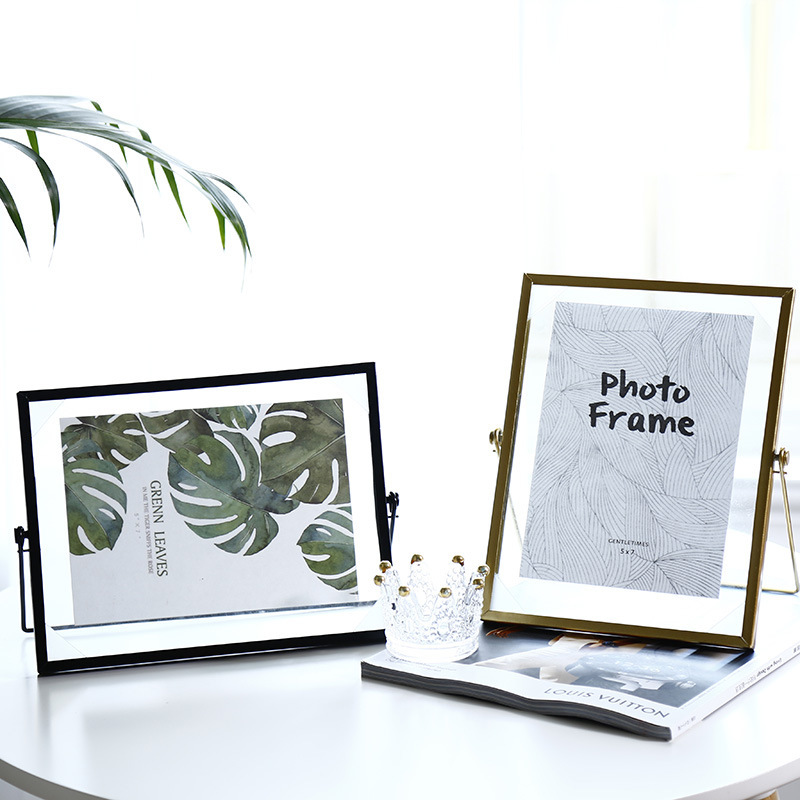 Wei Qian Nordic ins Geometric Metal Stereo Photo Frame Golden Iron Glass Photo Frame Wall Hanging Photo Decoration Wei Qian Nordic ins Geometric Metal Stereo Photo Frame Golden Iron Glass Photo Frame Wall Hanging Photo Decoration