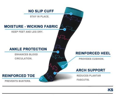 Calf socks, compression socks, cross-border sports compression socks, outdoor cycling socks, compression socks combination