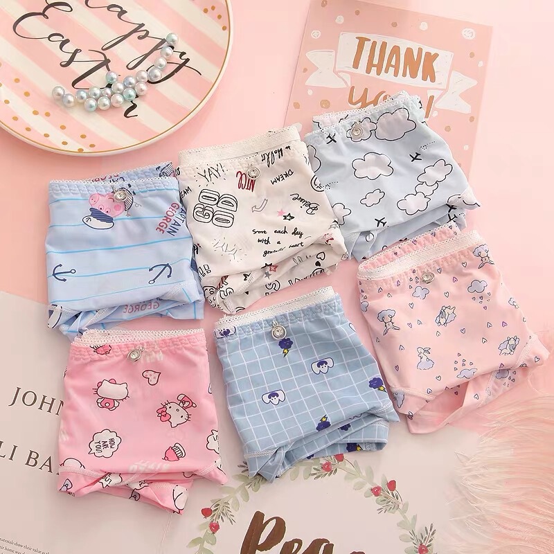 Japanese girl's underwear thin ice silk shorts sweet seamless underpants pure cotton women's underwear factory wholesale