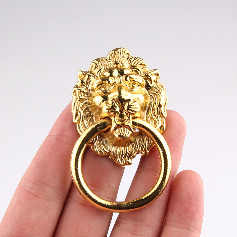 Lion Head Animal Head Handle Drawer Antique Alloy Handle Wardrobe Cabinet Home Decoration Retro Handle