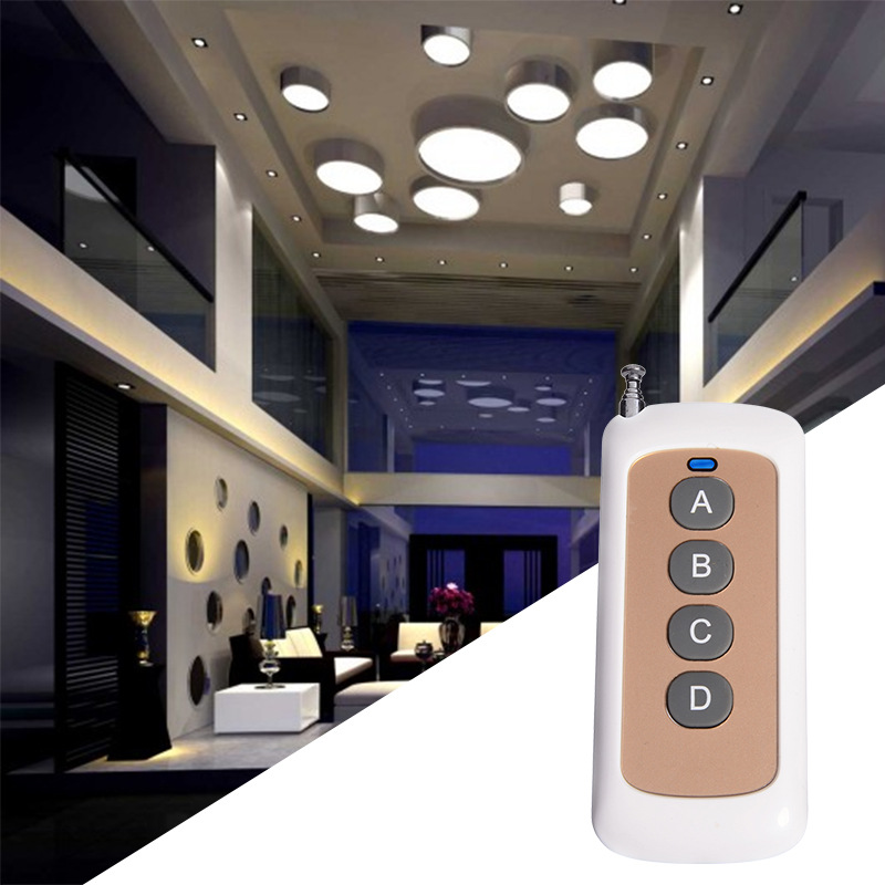 厂家批发LED远程无线433/315M遥控器 2 4 6 8键塑胶外壳遥控器