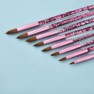 Cross-border supply boutique oil-filled pink mink hair nail pen nail pen manufacturers wholesale nail art tools painting pen