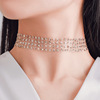Choker, universal necklace, brand nail sequins, chain for key bag , Korean style