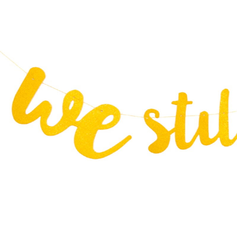 Compromiso decoración del banquete de boda origen suministro Europa y América todavía hacemos Glitter carta guirnalda al por mayor