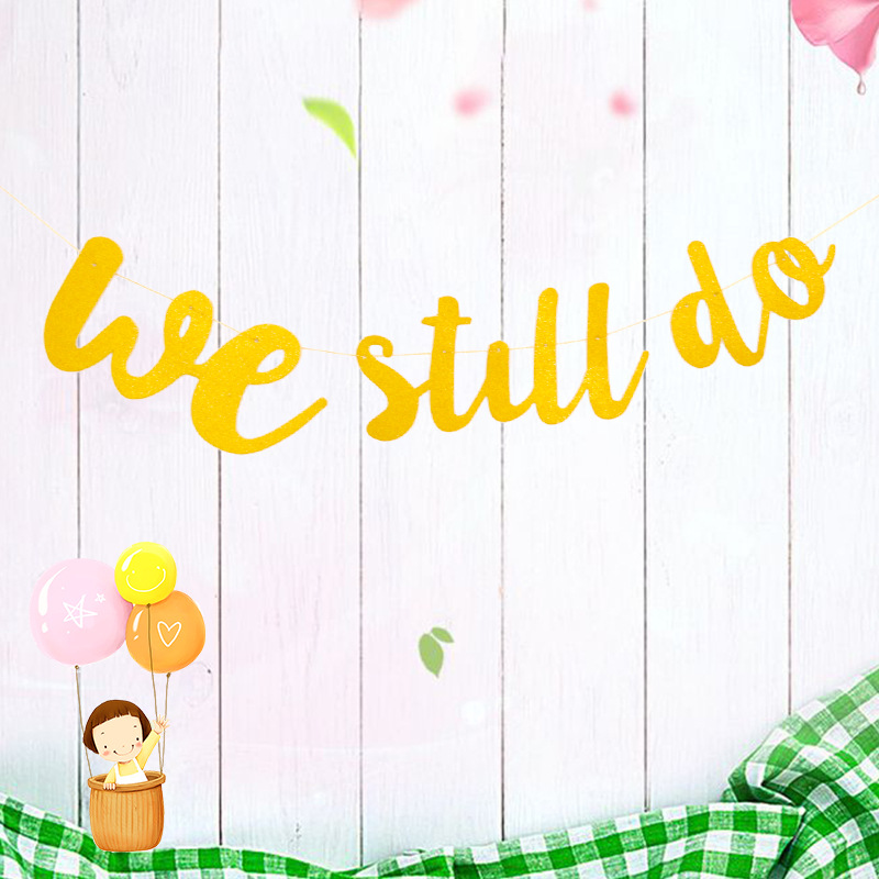 Compromiso decoración del banquete de boda origen suministro Europa y América todavía hacemos Glitter carta guirnalda al por mayor