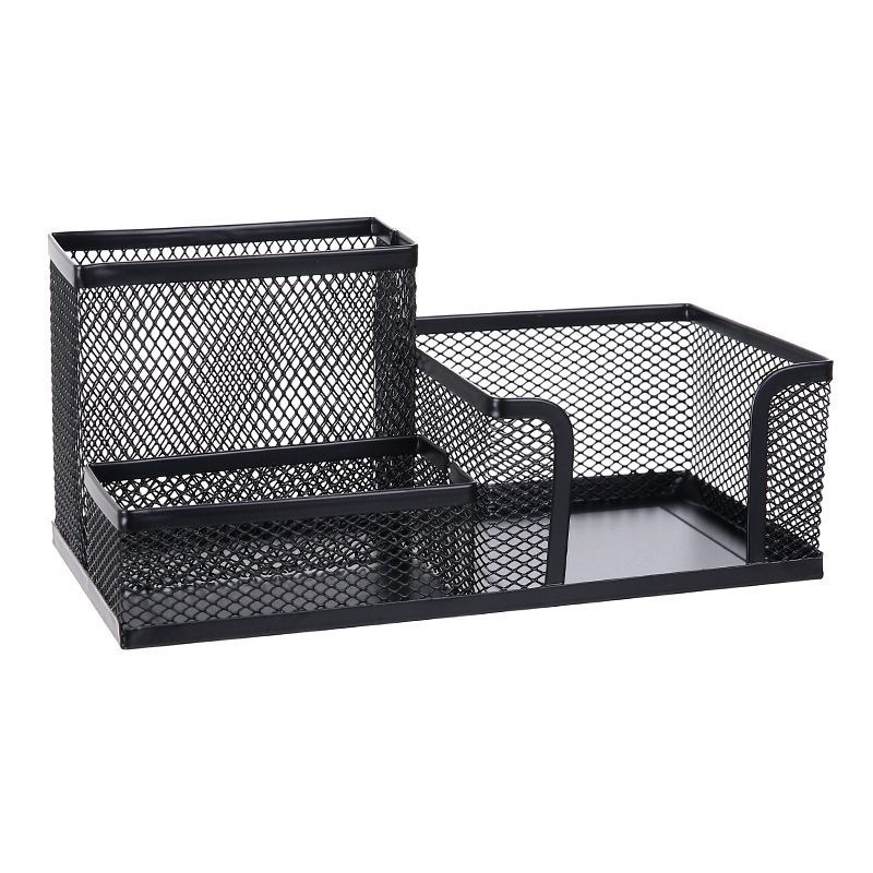 Portalápices multifuncional, arte creativo en metal y hierro con tres o cuatro compartimentos, caja de almacenamiento de papelería para estudiantes, almacenamiento creativo.