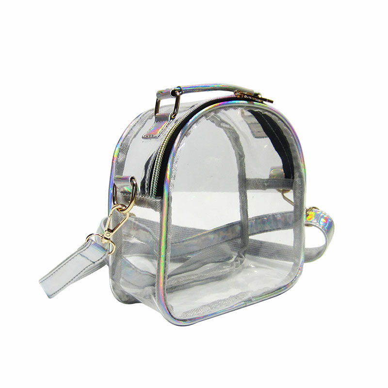 New Laser Transparent Shoulder Crossbody Bag Ins Trendy Simple Pain Bag Mini Satchel Jelly Bag Pvc Women's Bag