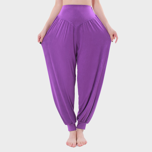 Loose European and American Mosquito-Repellent Lantern Pants Running Pants Modal Fitness Exercise Pants Ankle-Length Wear Slimming