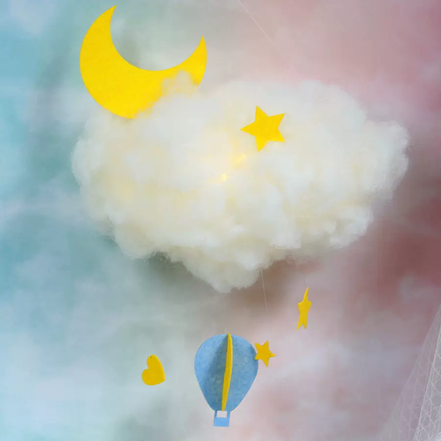 云朵灯小夜灯DIY材料包 少女心宿舍卧室 挂饰 创意礼物亲子早教