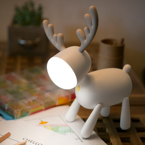 觅鹿led充电小夜灯创意卧室床头灯儿童房间学习护眼小台灯伴睡灯
