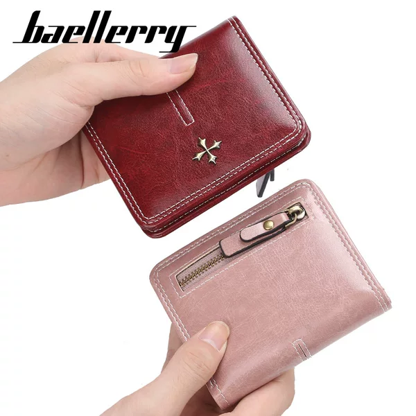 New Niche Women's Short Wallet Ins High-End Zipper Fashion Card Holder Retro Simple Wallet Coin Purse